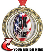 Custom Insert Spinning Medal