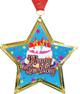 Star-Shaped Insert Medal