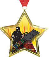 Star-Shaped Insert Medal