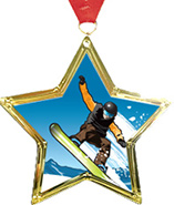 Star-Shaped Insert Medal