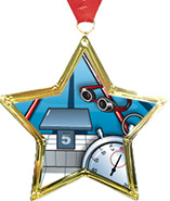 Star-Shaped Insert Medal [2.75 inch]