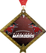 Custom Diamond-Shaped Insert Medal