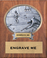 Billiards Sport Legend Oval Plaque - Male [10.5 x 13] large