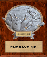Bowling Sport Legend Oval Plaque - Female [10.5 x 13]  large