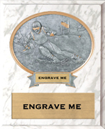 Skiing Sport Legend Oval Plaque - Male