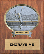 Tennis Sport Legend Oval Plaque - Female [10.5 x 13] large