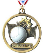 Volleyball Rubber Game Ball Medal [2 inch]
