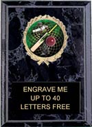Plaque: Marbleized or Wood with Insert