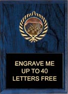 Plaque: Marbleized or Wood with Insert