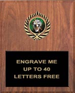 Plaque: Marbleized or Wood with Insert
