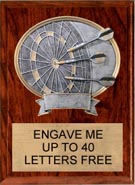 Darts Sport Legend Oval Plaque [8 x10]