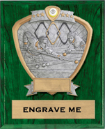 Billiards Sport Legend Shield Plaque - Male  [9 x 12]