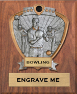 Bowling Sport Legend Shield Plaque - Male [9 x 12]