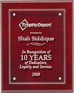 Rosewood Plaque with Magnetized Acrylic Plate [8 x 10 inch]