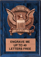 Navy Bronze Resin Plaque