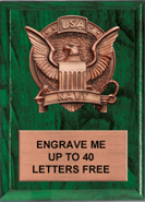 Navy Bronze Resin Plaque