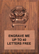 Army Bronze Resin Plaque