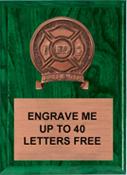 Firefighter Bronze Resin Plaque