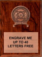 Firefighter Bronze Resin Plaque