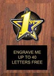 1st Place Color Star Plaque [4 x 6 inch]