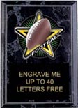 Football Color Star Plaque [4 x 6 inch]