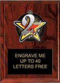 2nd Place Color Star Plaque [5 x 7 inch]