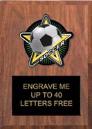 Soccer Color Star Plaque [5 x 7 inch]