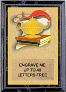 Full Color Lamp of Knowledge Plaque [5 x 7 inch] 