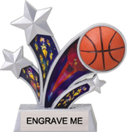 Basketball Shooting Star with Motion Graphics Resin Trophy [6 inch]