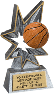 Basketball Spring-Action Resin Trophy