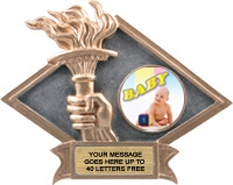 Victory Dimensional Diamond Resin Insert Trophy