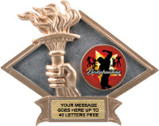 Victory Dimensional Diamond Resin Insert Trophy