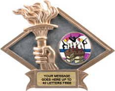 Victory Dimensional Diamond Resin Insert Trophy