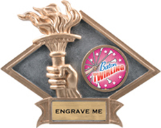 Victory Dimensional Diamond Resin Insert Trophy