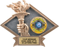 Victory Dimensional Diamond Resin Insert Trophy [6 x 8.5 inch] large