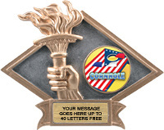 Victory Dimensional Diamond Resin Insert Trophy