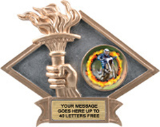 Victory Dimensional Diamond Resin Insert Trophy [6 x 8.5 inch] large