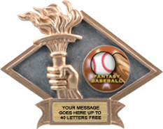 Victory Dimensional Diamond Resin Insert Trophy