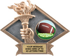 Victory Dimensional Diamond Resin Insert Trophy [6 x 8.5 inch] large