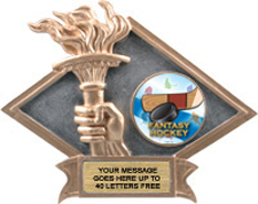 Victory Dimensional Diamond Resin Insert Trophy