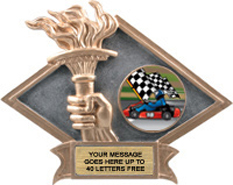 Victory Dimensional Diamond Resin Insert Trophy