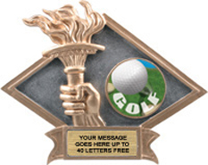 Victory Dimensional Diamond Resin Insert Trophy [6 x 8.5 inch] large