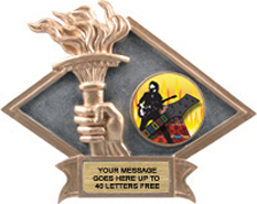 Victory Dimensional Diamond Resin Insert Trophy