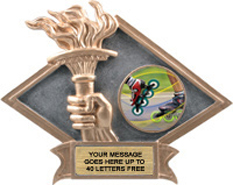 Victory Dimensional Diamond Resin Insert Trophy