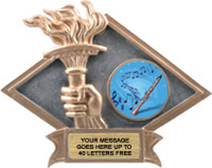 Victory Dimensional Diamond Resin Insert Trophy [6 x 8.5 inch] large