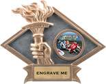Victory Dimensional Diamond Resin Insert Trophy
