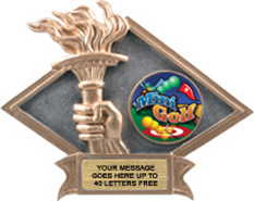 Victory Dimensional Diamond Resin Insert Trophy
