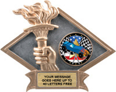 Victory Dimensional Diamond Resin Insert Trophy [6 x 8.5 inch] large