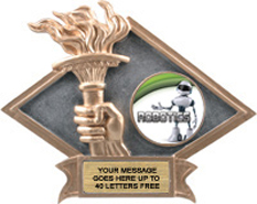 Victory Dimensional Diamond Resin Insert Trophy