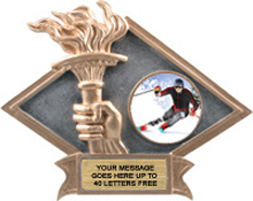Victory Dimensional Diamond Resin Insert Trophy